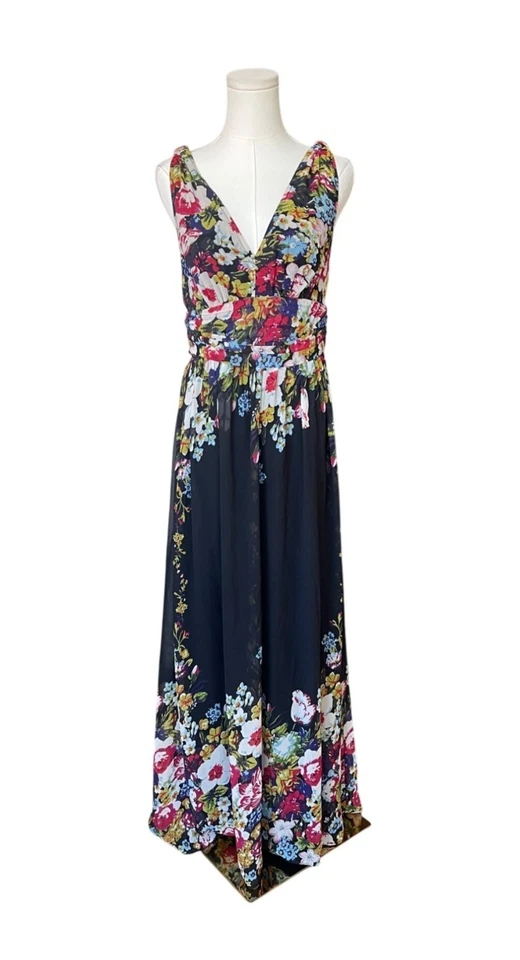 Maxi Vestido Floral Ever Pretty Talla M Nuevo con Etiquetas Hadas Evento Especial Semi F Foto 3 de 4