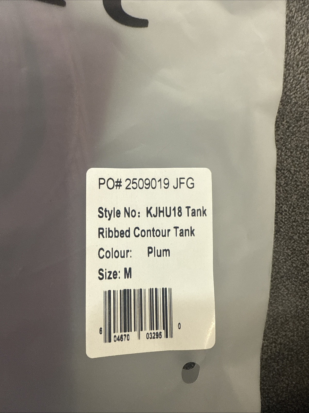 COMFRT Ribbed Contour Tank medium PLUM