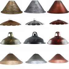 Retro Metal Lamp Shades for Lamps E27 Hanging Ceiling Pendant Light Shade UK