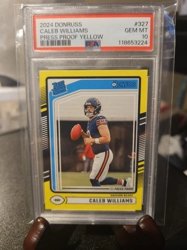 2024 Donruss Caleb Williams Press Proof Yellow PSA 10