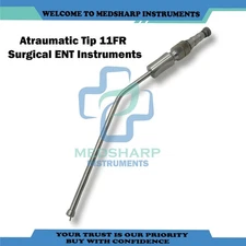 Frazier Suction Tube Atraumatic Tip 11FR Surgical ENT Instruments