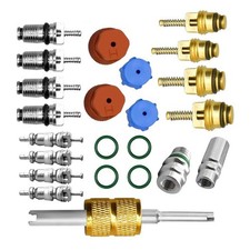 23PC AC Valve Core Kit for Car Air Conditioning Systems R12 R134a Type