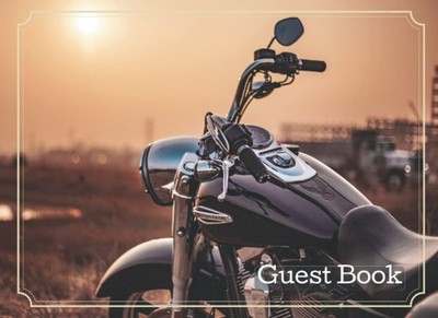 Motorcycle Wedding Guest Book: Visitors to Sign In for Bridal Shower Reception,