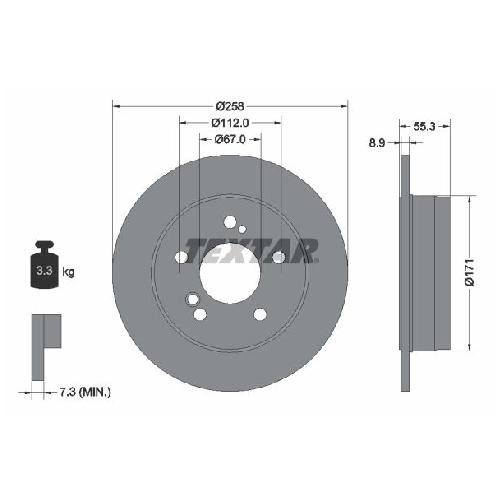 2X Bremsscheibe Hinten FüR Mercedes 124 C124 W124 84 Bis 93 Textar Neu OM601912-image