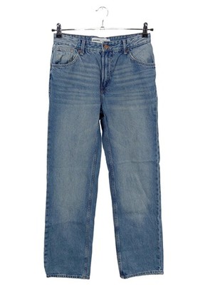 BERSHKA High Waist Jeans Damen Jeans Gr. DE 38 blau Casual-Look
