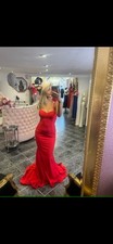 Stunning Red Evening Prom Ball Dress Pia Michi 1917 Mermaid Embellished UK6 New