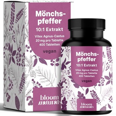 Mönchspfeffer Hochdosiert - 400 Tabletten - 20mg im 10:1 Extrakt - Vegan