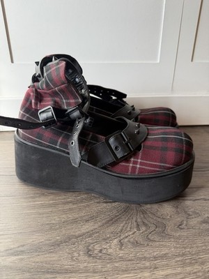 Killstar Bloody Maryjane s Blood Tartan Size 10 As Is Check Pictures