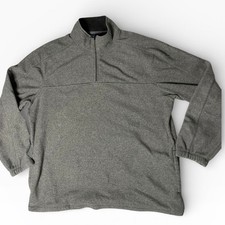 Croft  Barrow Gray Quarter-Zip Fleece Pullover Men  s Large 