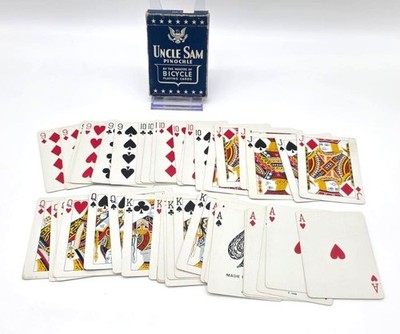 Vintage Spielkarten   Uncle Sam Pinochle   The United States Playing Card Co. (3