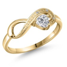 Gemstone Birthstone Infinity Wedding Engagement Anniversary Promise Ring Women