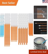 Cleaning Swab Kit - Microfiber Knitted Polyester Sticks 5 Type Lint Free for ...
