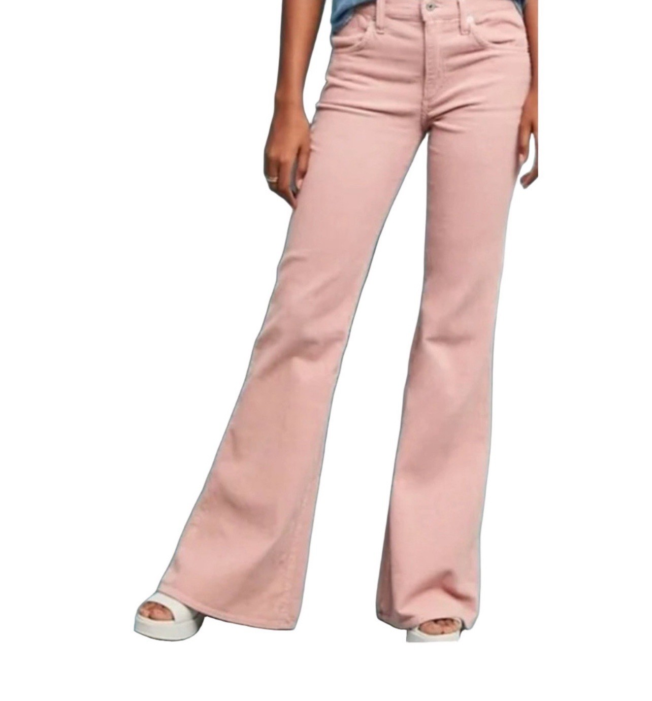 Citizens of Humanity Chloe Mid Rise Super Flare Pink Jeans Size 25