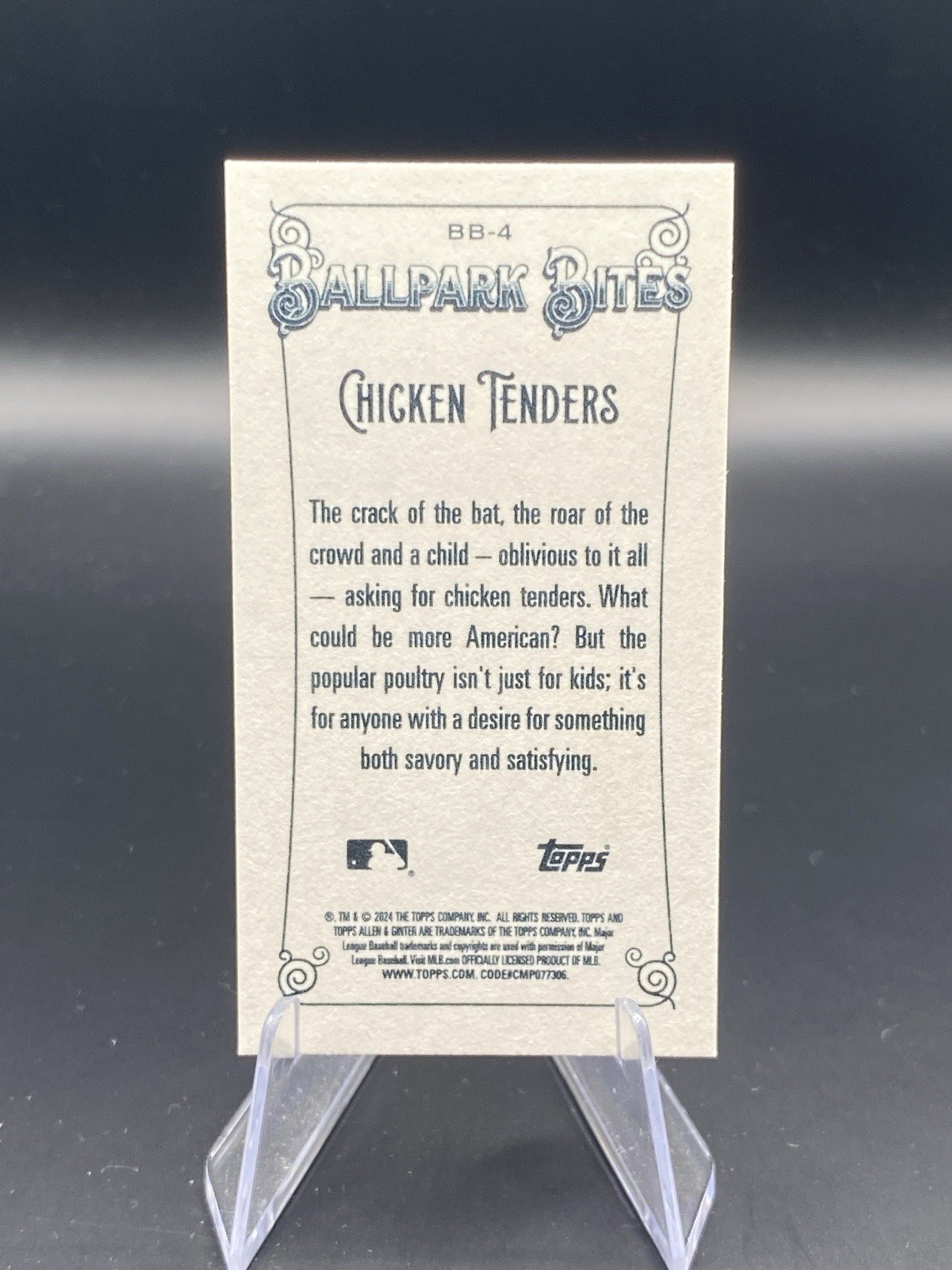 Topps Chicken 2024 Topps Allen & Ginter - Mini Ballpark Bites Chicken Tenders #BB-4 ...