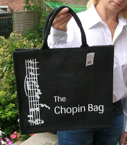 Chopin Bag - Music Themed Shopping Bag - Music Gift - Music Gift for Students