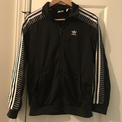 Adidas Originals Striped Track Suit Set S M Black Jacket Pants SST