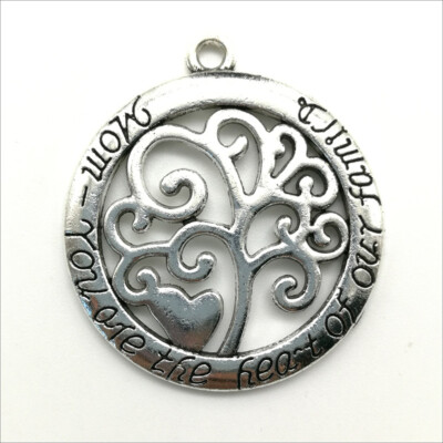 15 Silver Mom Charm You are the heart of our family Mother Day Charm 23x27 2399 15 Silver Mom Charm You are the heart of our family Mother Day Charm 23x27 2399