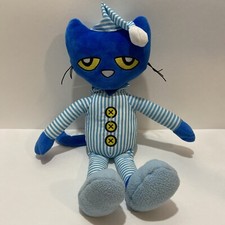 Pete the Cat Bedtime Deluxe 15" Plush Stuffed Toy Great condition