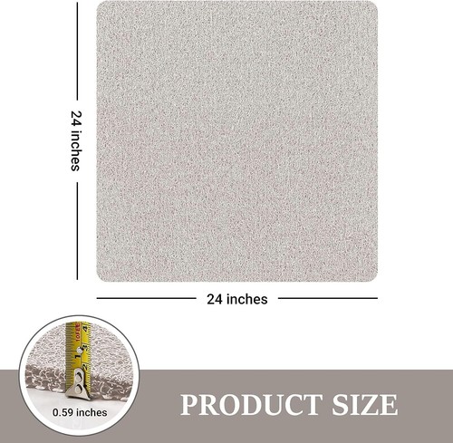 Shower Mat Non Slip Bathtub Mat with Drain Bathmat for Tub Shower Bathroom Mats - Picture 43 of 45