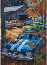 Diamond Painting Kits for Adults, 5D DIY Cars round Full Drill Diamond Dots Pain