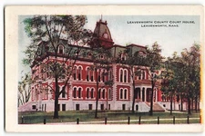 Postcard Leavenworth County Court House, Leavenworth, Kansas VTG VPC02.
