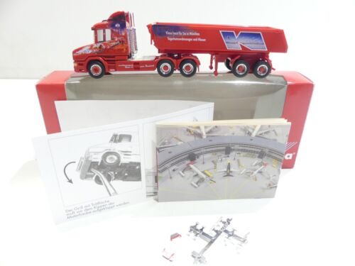Herpa 1/87 148306 Scania Hauber Kippsattelzug "Klaus Bau" in OVP A3884