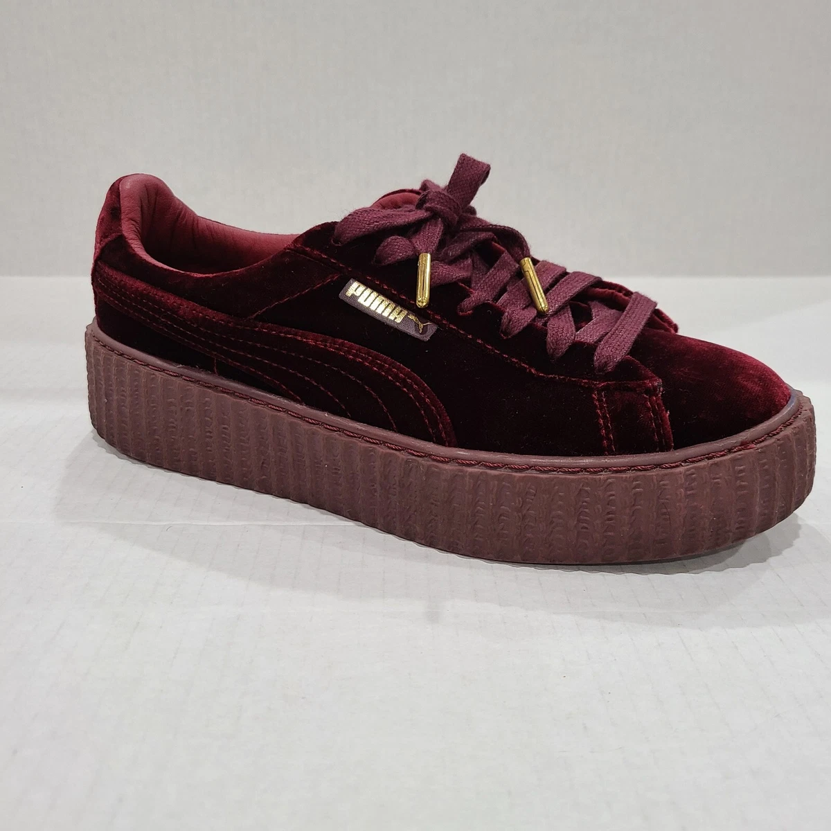 Naturaleza difícil parrilla US 7 ] FENTY x PUMA Creeper Velvet Rihanna Royal Purple Burgundy Size 7  women | eBay