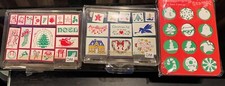 NEW 2 sets of christmas rubber stamps inkadinkado 31 total  1 Pack of Foamies