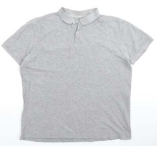 Cedar Wood State Mens Grey Cotton Blend Polo Size XL Collared Button