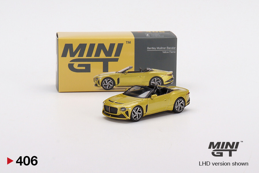 BENTLEY Bacalar 1/43 ミニカー Amazon.com: Bentley Mulliner Bacalar Yellow Flame Metallic