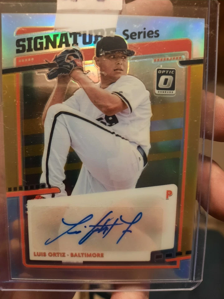 LUIS ORTIZ 2020 PANINI DONRUSS FOTO ÓPTICA SERIE FIRMA AUTOMÁTICO #05/10 ORIOLES Foto 2 de 4