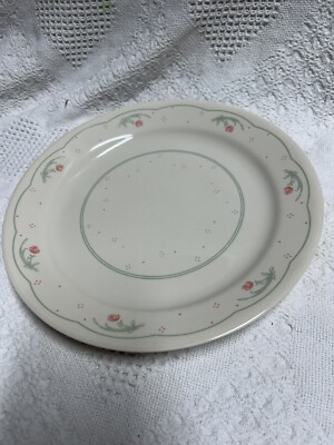 VINTAGE CORELLE CALICO ROSE TRELLIS DINNER PLATE 10  Pink Roses Discontinued