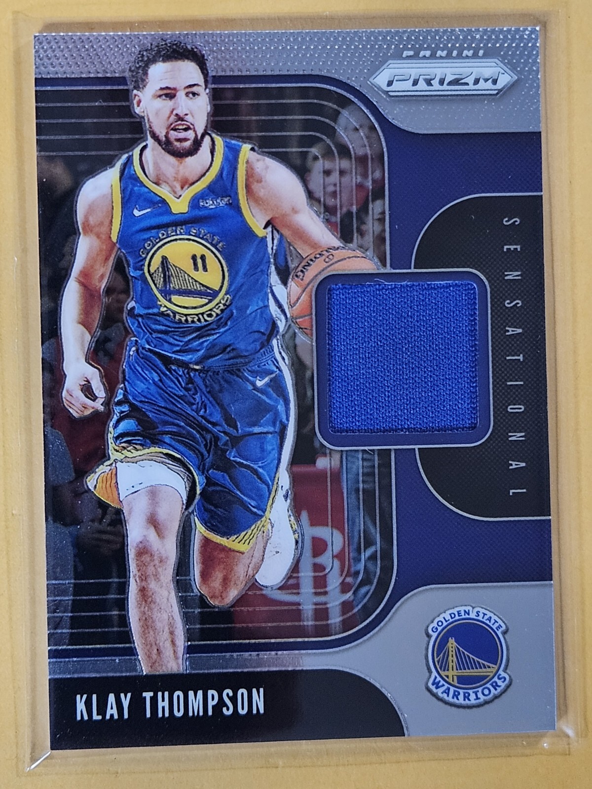 2019-20 Panini Prizm Sensational Swatches Jersey #SS-KTP Klay Thompson Game Used