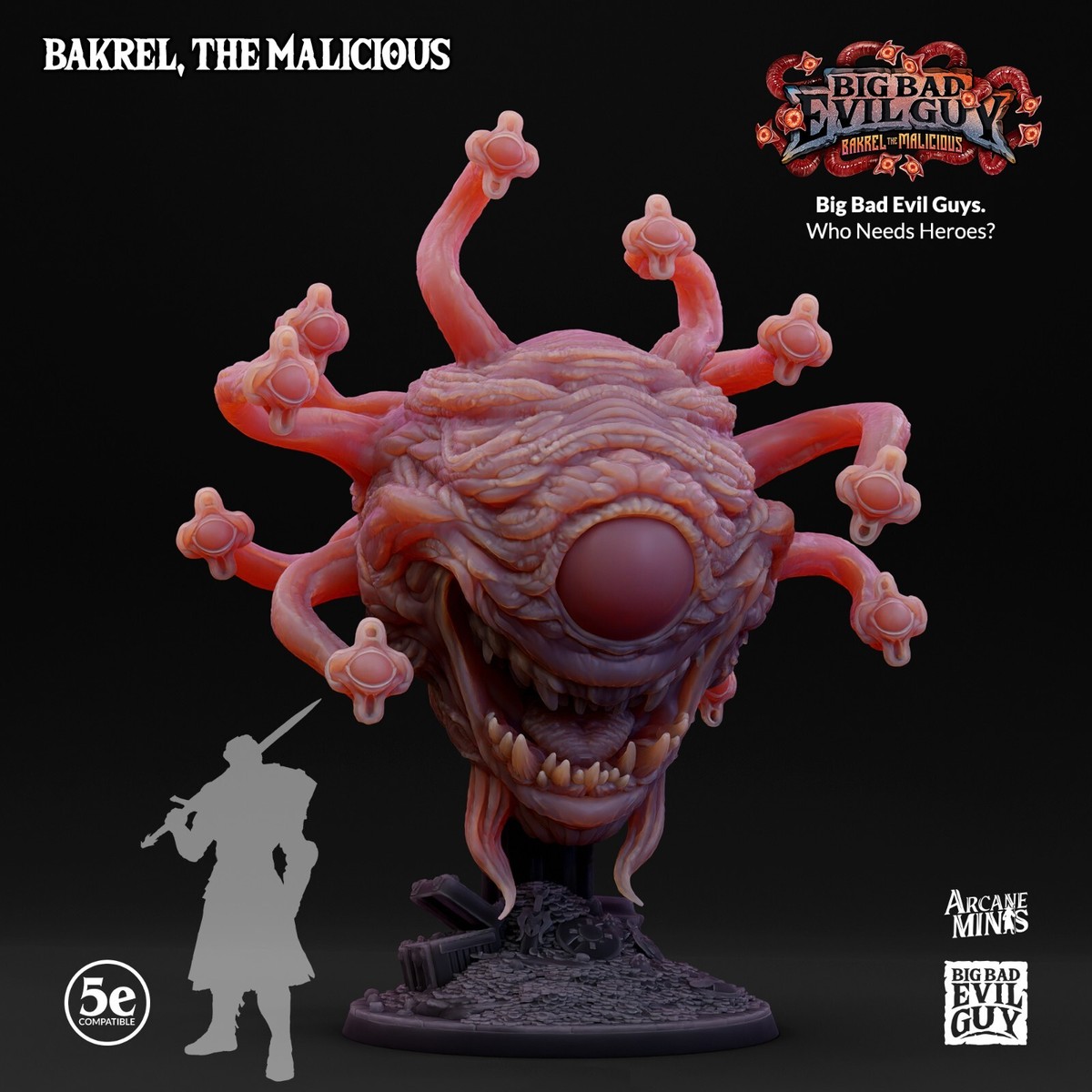 Beholder - Bakrel the Malicious Pose 1 | Big Bad Evil Guy | Arcane