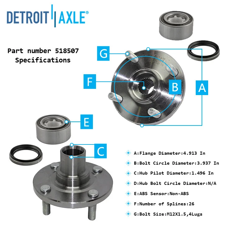 14pc Front Lower Control Arm Wheel Bearings for 1996 1997 - 2002 Toyota Corolla - Image 3 of 4