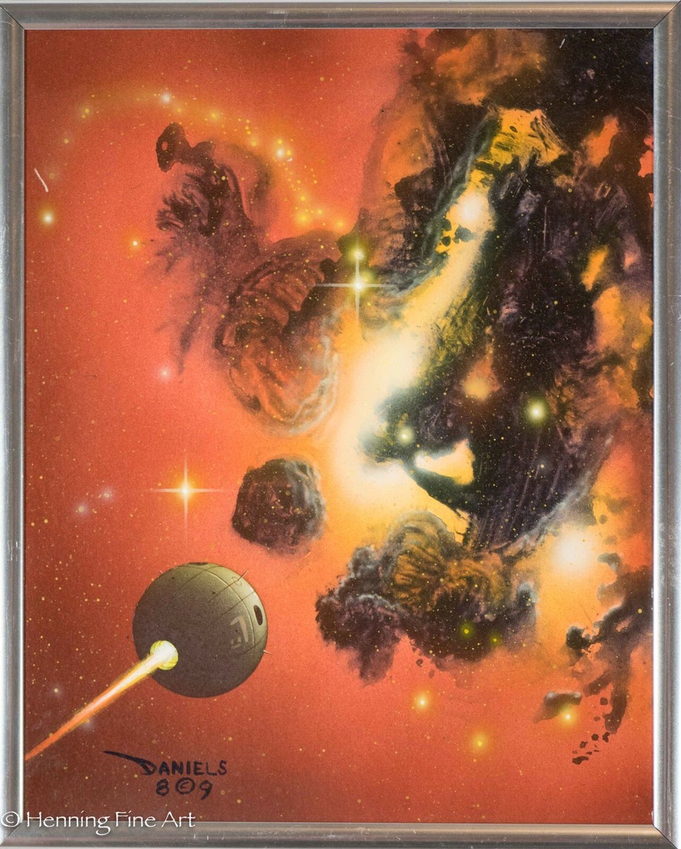 Robert Daniels Jr. Space Travel Illustration Original Acrylic