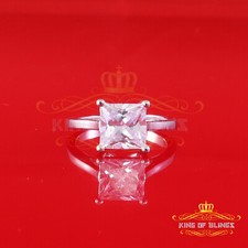 4.25ct Cubic Zirconia White 925 Sterling Silver Women Engagement Ring Size 7