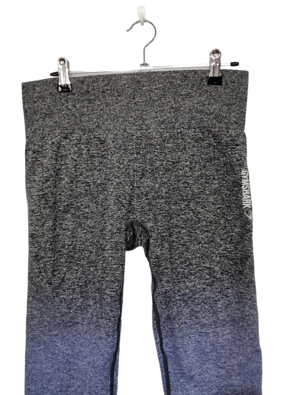 GYMSHARK Size M Womens Grey & Purple Logo Ombre Seamless Leggings eBay