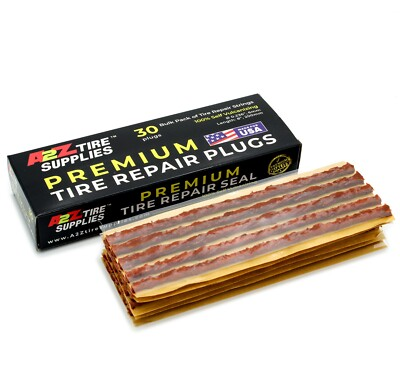 #ad #ad A2Z 30 Pieces Brown 8quot; Tire Plug Insert String Tubeless Flat Tire Repair Seal $13.95