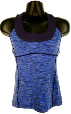 LULULEMON Womens Tank Top SIZE S Racerback Sleeveless Blue Polyester Nylon