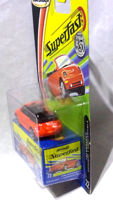 Matchbox Superfast 2004 #22 Volkswagen Concept 1 Cabriolet Orange - Neuf Sous Blister - Édition Limitée