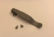 Matte Gray Titanium Deep Carry Pocket Clip For Pro Tech TR3 TR4 Knife