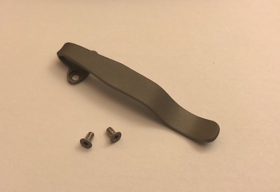 Matte Gray Titanium Deep Carry Pocket Clip For Pro Tech TR3 TR4 Knife