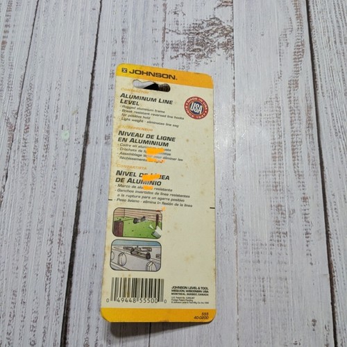 Johnson Contractor 3" Aluminum Line Level USA Made - Picture 3 of 3
