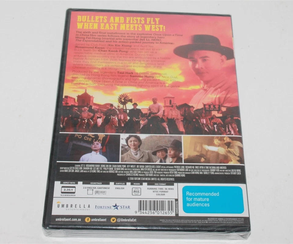 Once Upon A Time In China & America DVD 1997 Brand New & Sealed - Image 2 of 2