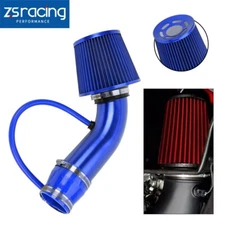 76mm/3" Car Cold Air Intake Filter Induction Kit Pipe Power Flow Hose System
