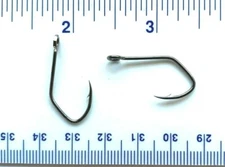 100 Matzuo 150010 black chrome Siwash Open Eye fish fishing hooks size 4 