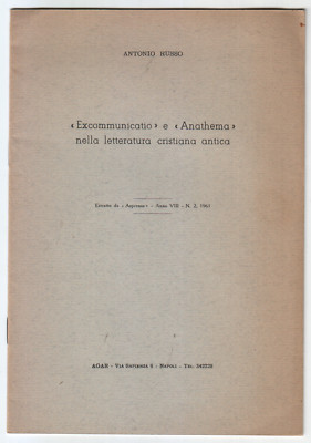 Analisi talune testimonianze del 1°  2° secolo confessione peccati A.Russo 1962