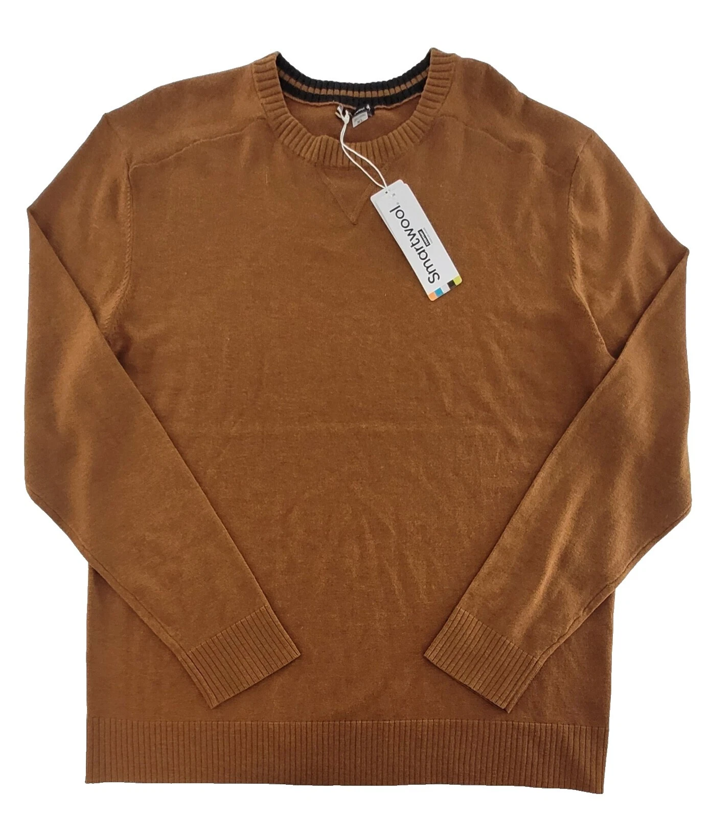 SmartWool Crew Neck Brown Sweaters for Men