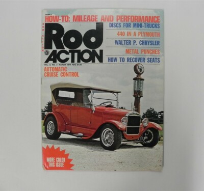 ROD ACTION MAGAZINE SINGLE ISSUE MARCH 1974 HOW TO MILEAGE & PERFORMANCE